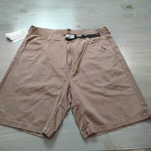 NWT Gramicci Mountain Jean Shorts Men's 38 Bark Brown Belted 10" Hiking Climbing